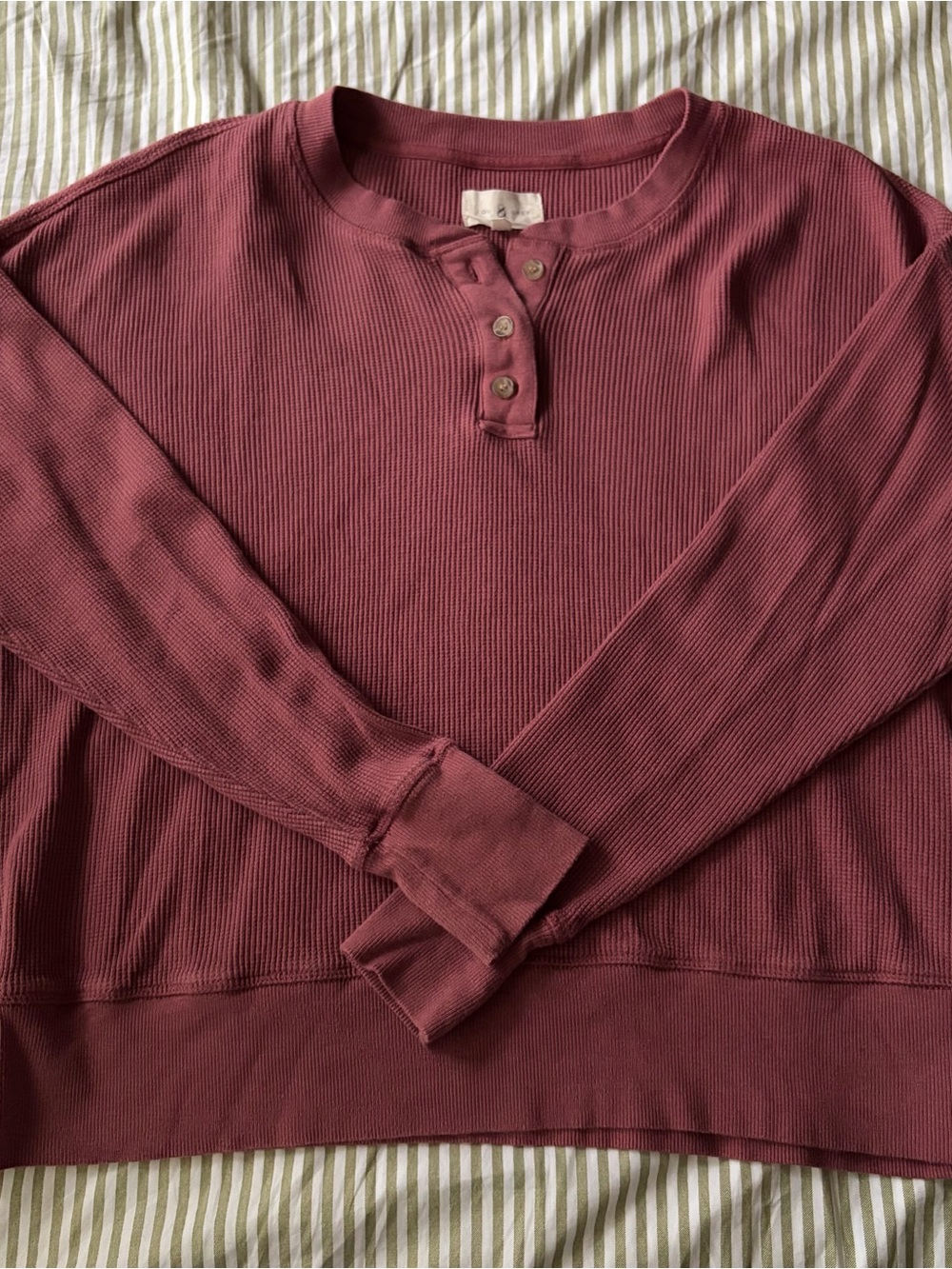 Lou & Grey Mauve Long Sleeve Henley